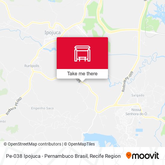 Pe-038 Ipojuca - Pernambuco Brasil map