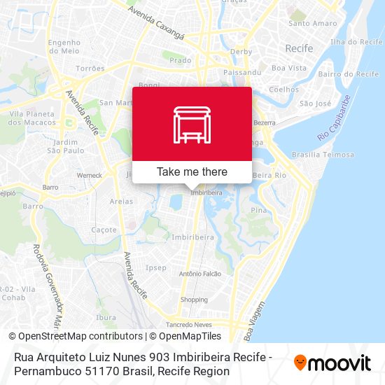 Rua Arquiteto Luiz Nunes 903 Imbiribeira Recife - Pernambuco 51170 Brasil map