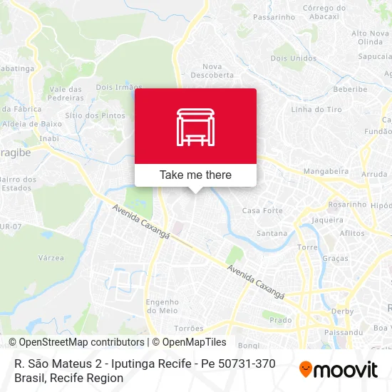 R. São Mateus 2 - Iputinga Recife - Pe 50731-370 Brasil map