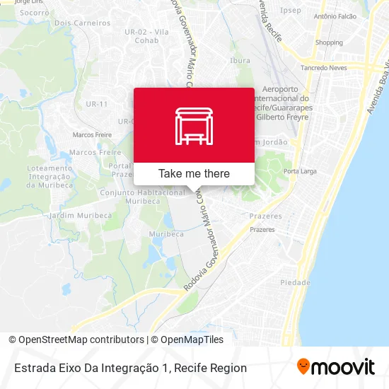 Estrada Eixo Da Integração 1 map