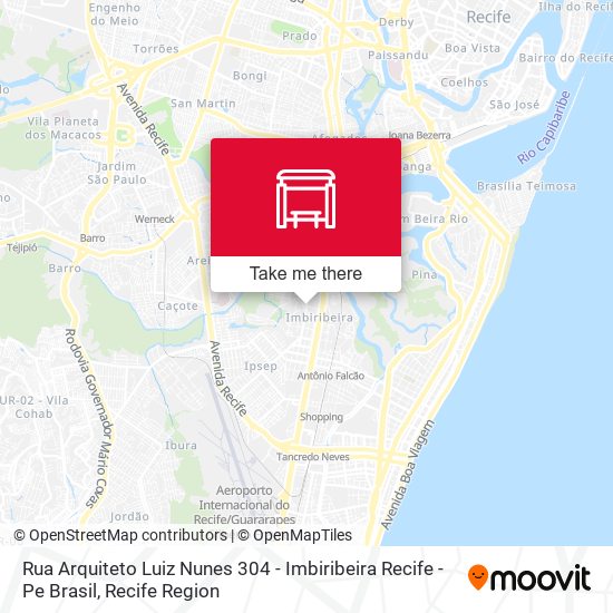 Rua Arquiteto Luiz Nunes 304 - Imbiribeira Recife - Pe Brasil map