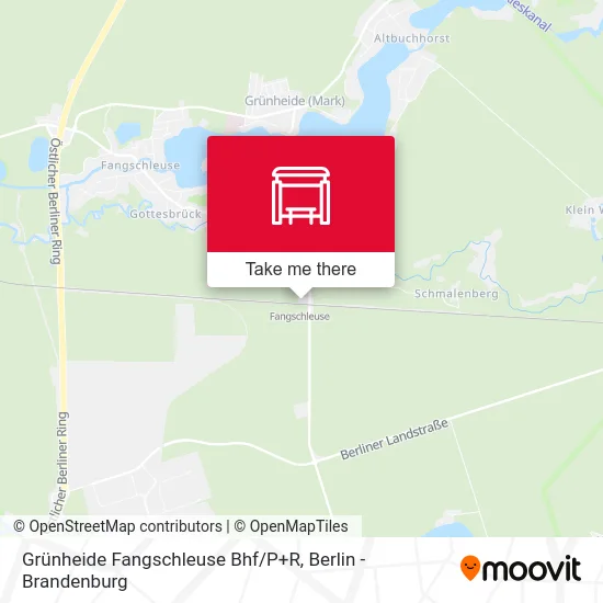 Карта Grünheide Fangschleuse Bhf/P+R