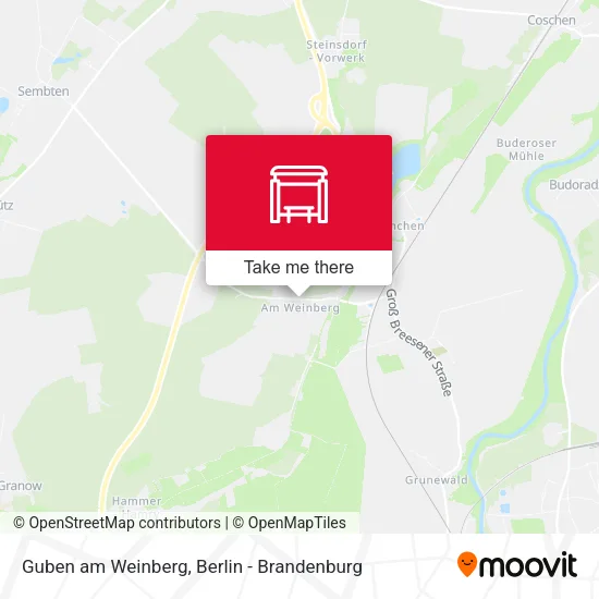 Карта Guben am Weinberg
