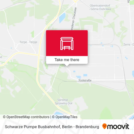 Schwarze Pumpe Busbahnhof map