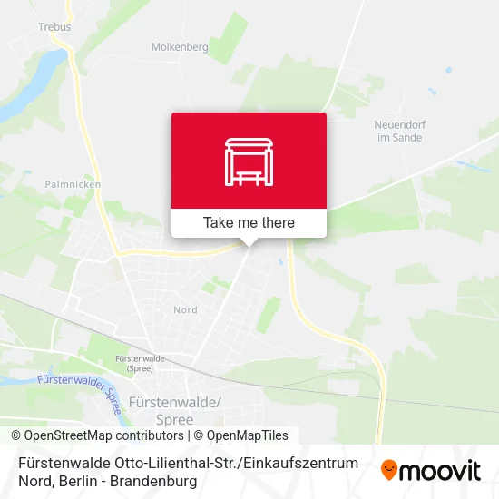Карта Fürstenwalde Otto-Lilienthal-Str. / Einkaufszentrum Nord