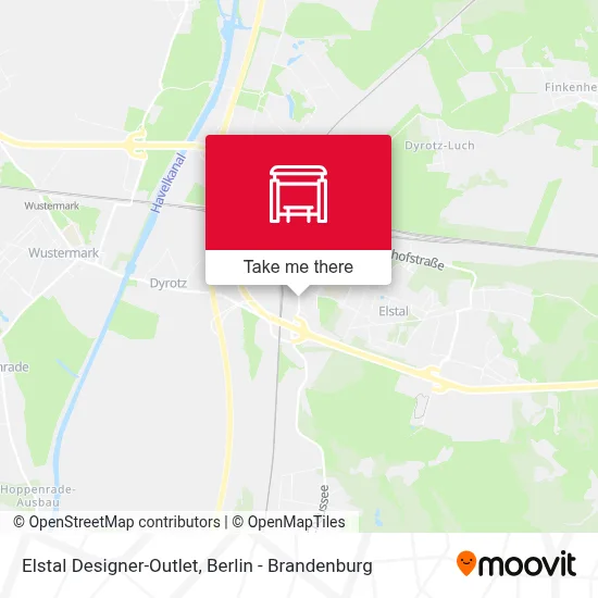 Elstal Designer-Outlet map