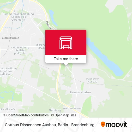 Cottbus Dissenchen Ausbau map