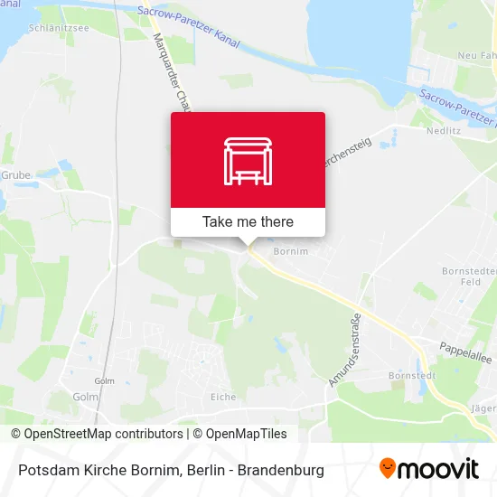 Potsdam Kirche Bornim map