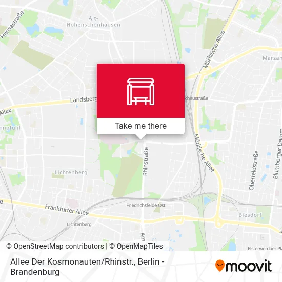 Allee Der Kosmonauten/Rhinstr. map