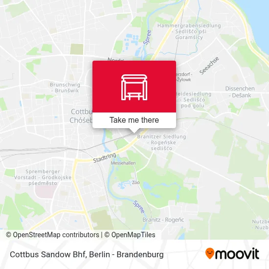 Cottbus Sandow Bhf map