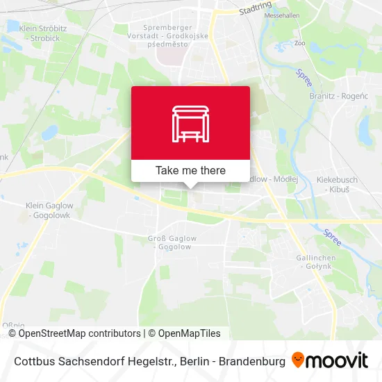 Cottbus Sachsendorf Hegelstr. map