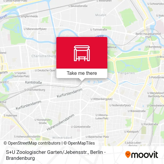 Карта S+U Zoologischer Garten / Jebensstr.