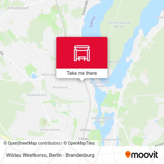 Wildau Westkorso map