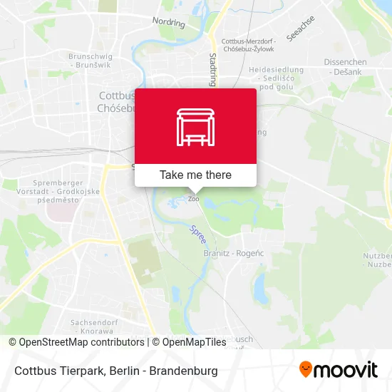 Cottbus Tierpark map