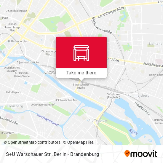 Карта S+U Warschauer Str.