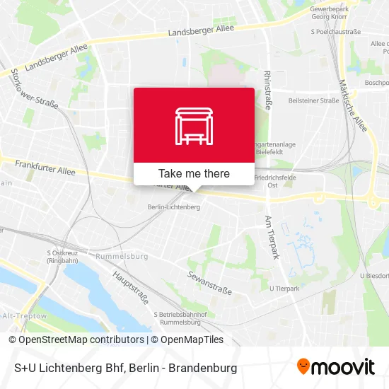 Карта S+U Lichtenberg Bhf