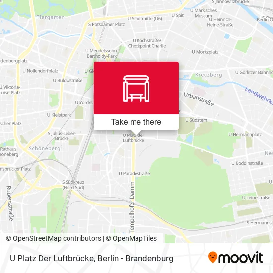 Карта U Platz Der Luftbrücke