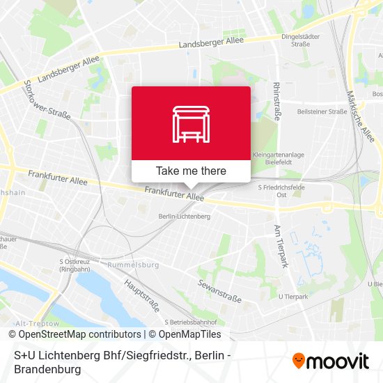 Карта S+U Lichtenberg Bhf / Siegfriedstr.