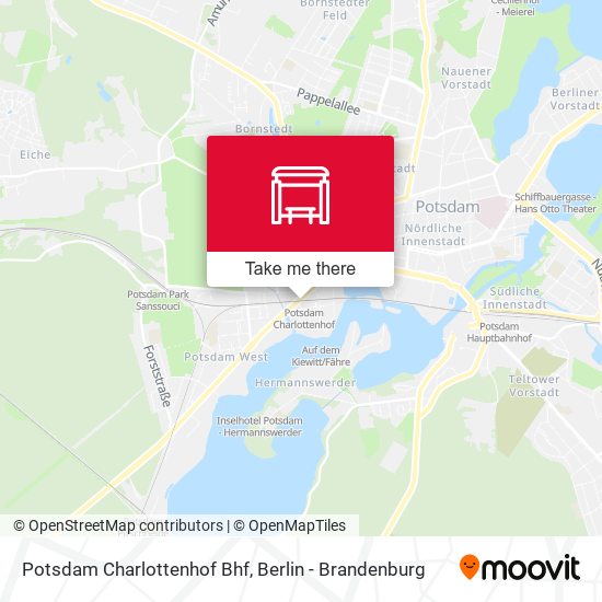 Potsdam Charlottenhof Bhf map