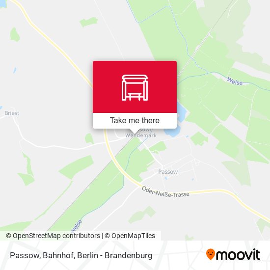 Passow, Bahnhof map