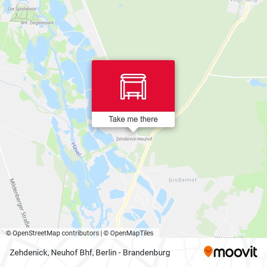 Карта Zehdenick, Neuhof Bhf