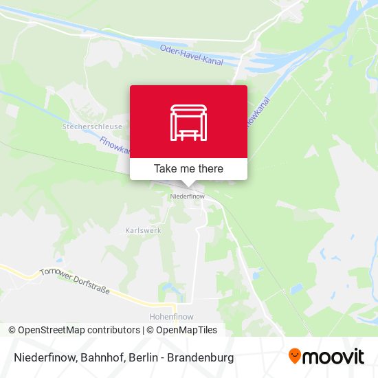 Niederfinow, Bahnhof map