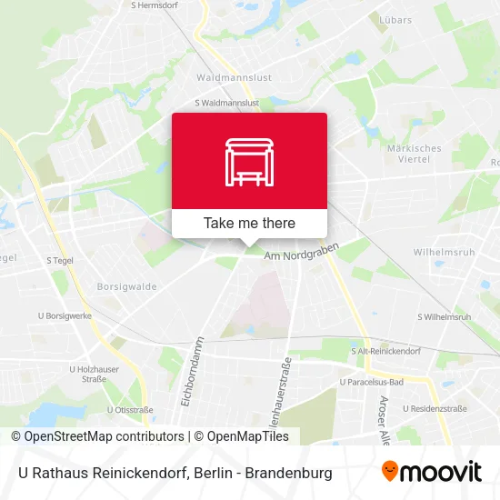 Карта U Rathaus Reinickendorf
