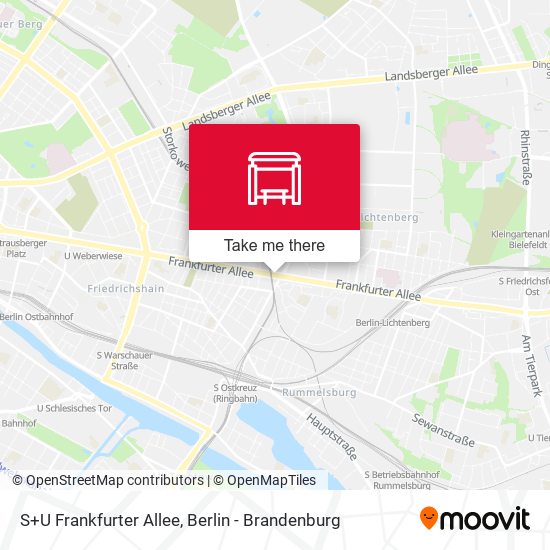 S+U Frankfurter Allee map