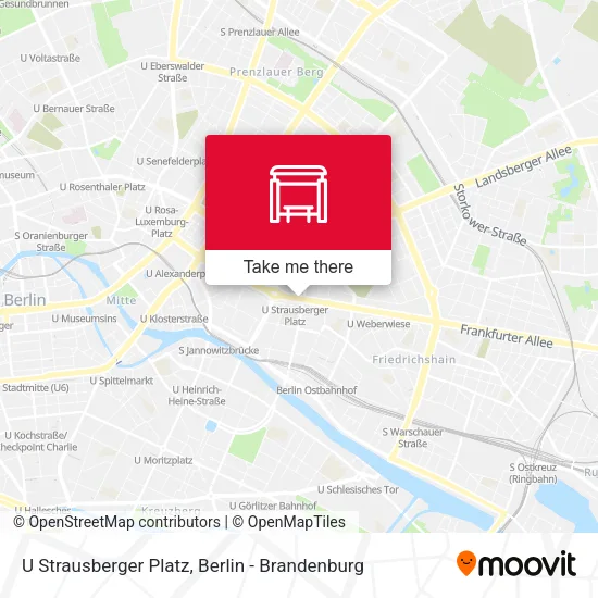 Карта U Strausberger Platz