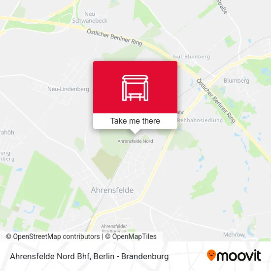 Карта Ahrensfelde Nord Bhf