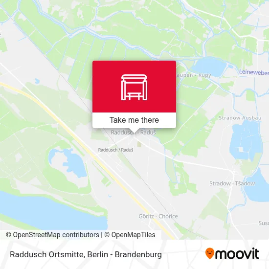 Raddusch Ortsmitte map