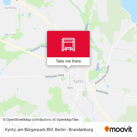 Карта Kyritz, am Bürgerpark Bhf