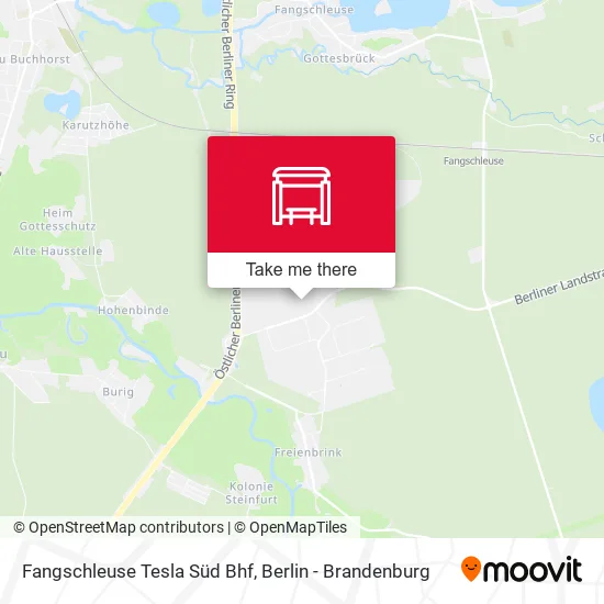 Карта Fangschleuse Tesla Süd Bhf