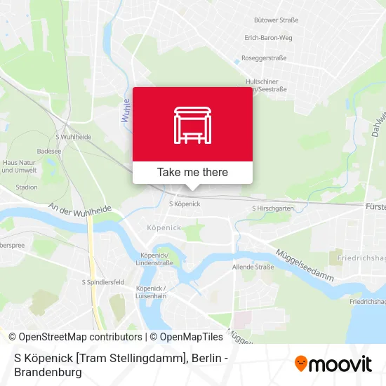 Карта S Köpenick [Tram Stellingdamm]