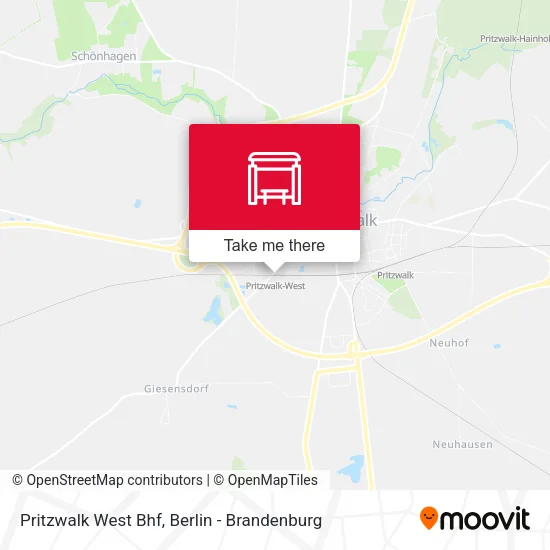 Карта Pritzwalk West Bhf