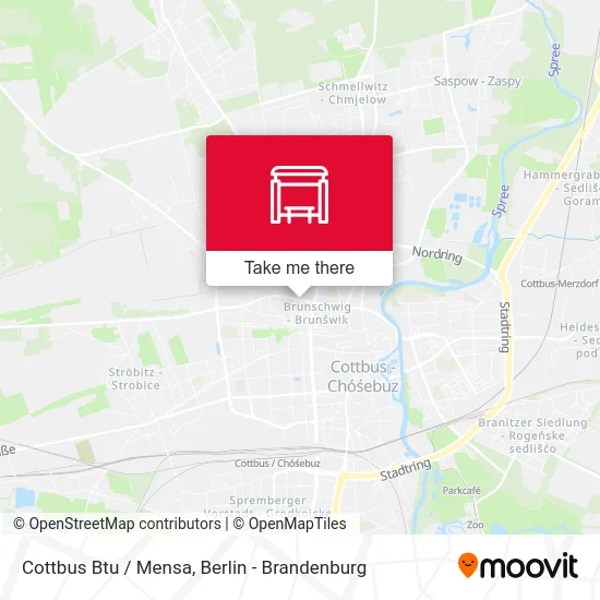 Cottbus Btu / Mensa map