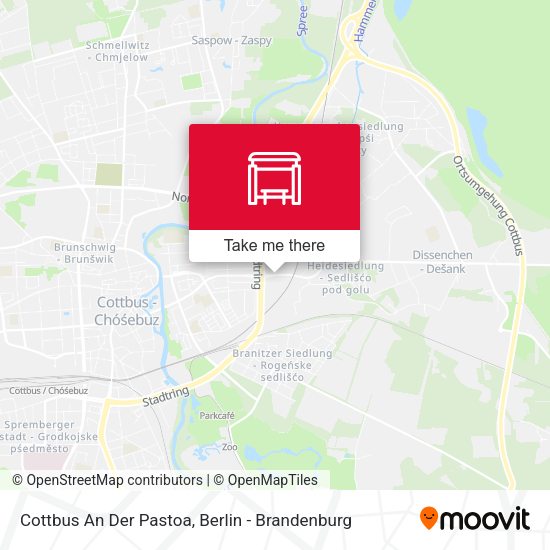 Карта Cottbus An Der Pastoa