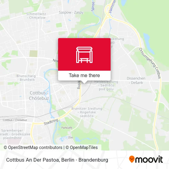 Карта Cottbus An Der Pastoa