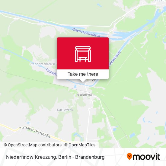 Niederfinow Kreuzung map