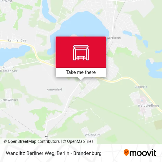 Wandlitz Berliner Weg map