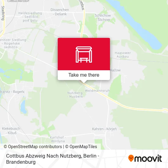 Карта Cottbus Abzweig Nach Nutzberg