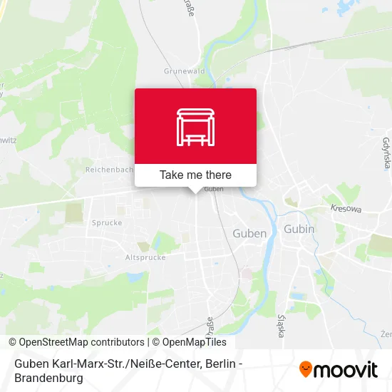 Карта Guben Karl-Marx-Str. / Neiße-Center