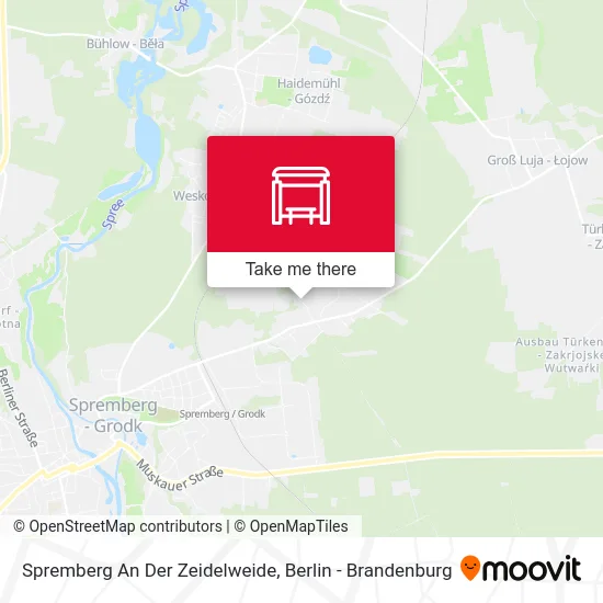 Spremberg An Der Zeidelweide map