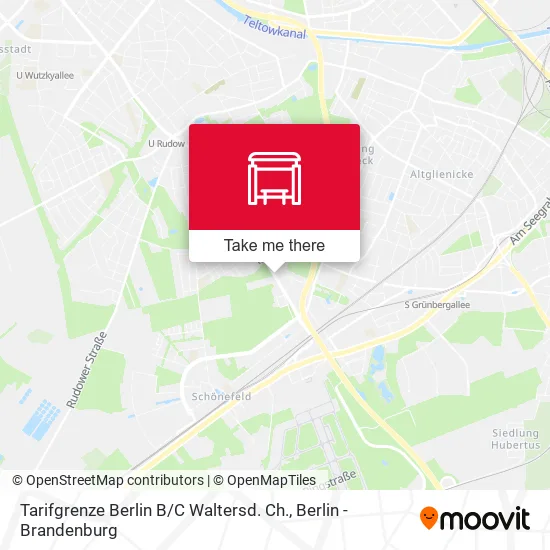 Карта Tarifgrenze Berlin B / C Waltersd. Ch.