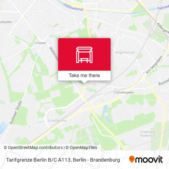 Карта Tarifgrenze Berlin B/C A113