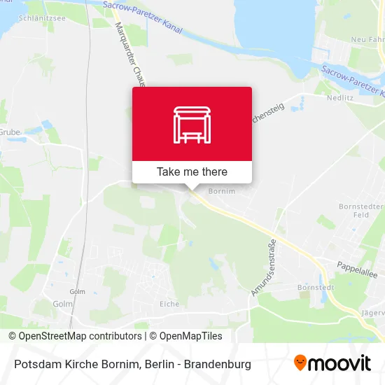 Potsdam Kirche Bornim map