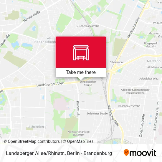 Landsberger Allee/Rhinstr. map