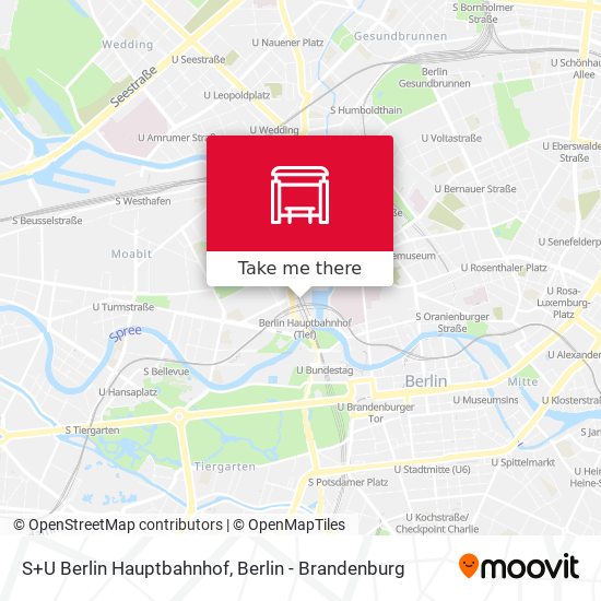 Карта S+U Berlin Hauptbahnhof