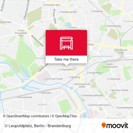 Карта U Leopoldplatz