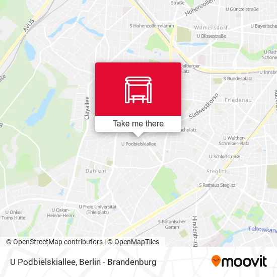 Карта U Podbielskiallee